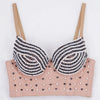 Rhinestone Beaded Bustier Corset Crop Top High Fashion Evening Party Bralette