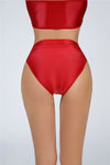 High-Waist Oil Glossy Sheer G-String Thong Satin Smooth Seamless Briefs