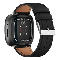 Fitbit Versa & Sense Leather Band - Stylish Durable Design