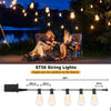 28FT US Plug ST38 String Light Outdoor, 1/2/3/4pcs 10+1 LED Patio Light Fairy Garden Lamp For Home Xmas New Year Party Halloween