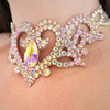 AB Rhinestone Heart Choker