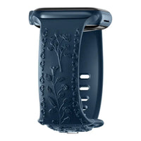 Apple Watch Silicone Band - Floral Engraved - Stylish Design