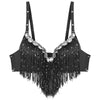 The Stardust Oasis Sirena – Sequined Tassel & Rhinestone Push-Up Belly Dance Bra Top