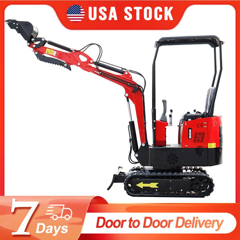 1 Ton Mini Excavator Agricultural Hydraulic Small Excavators 1000 kg with Crawler Digger Door to Door Delivery