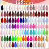 LILYCUTE 125/66/60PCS Colorful Gel Nail Polish Set Glitter Gel Varnish Nail Semi Permanent UV Gel Soak Off Nail Art Manicure Kit