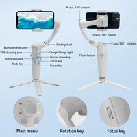 M1 Gimbal Handheld Stabilizer Selfie Stick Holder Shake Video Record 3-Axis Stabilizer For Xiaomi iPhone Cellphone Smartphone