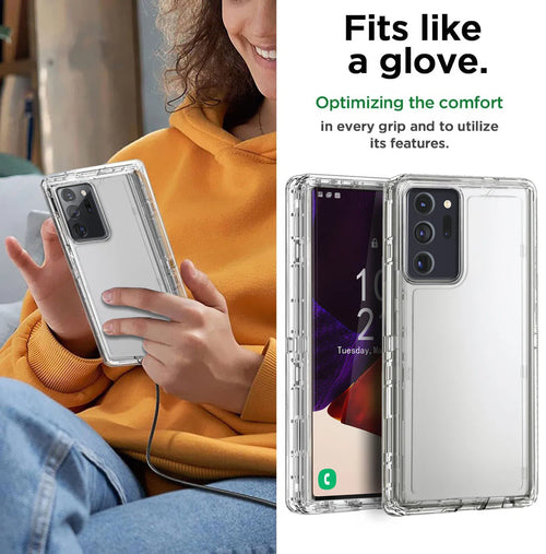 For Samsung Galaxy Note 20/Note 20 Ultra 5G Phone Case Hybrid Rugged Shockproof Protective Heavy Duty Hard Transparent Cover