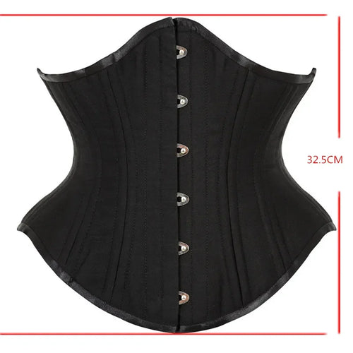 20 Steel Bone Cotton Underbust Corset Heavy Duty Waist Trainer Cincher