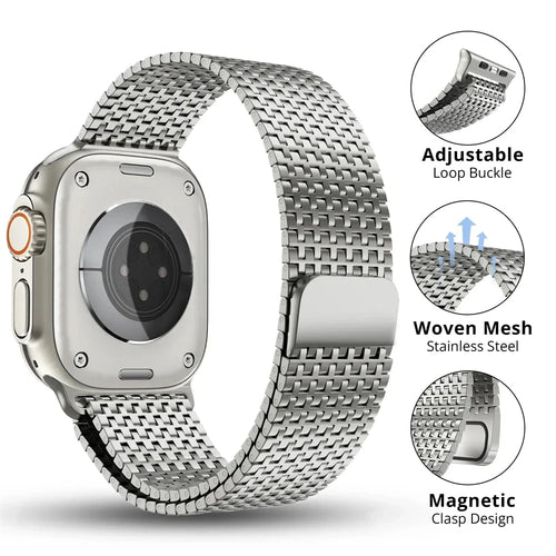 Apple Watch Stainless Steel Milanese Loop Band - Magnetic Clasp
