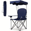 Portable Folding Beach Canopy Chair W/ Cup Holders Bag For Camping Hiking Outdoor