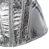 Gothic Metallic Faux Leather Overbust Corset Shiny Steel-Look Bustier