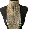 Long Tassel Rhinestone Chain Necklace