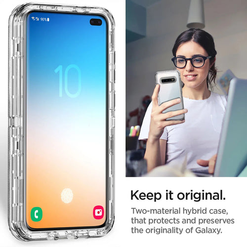 For Samsung Galaxy S10/S10 Plus/S10+/S10e Phone Case Hybrid Rugged Shockproof Protective Heavy Duty Transparent Clear Cover