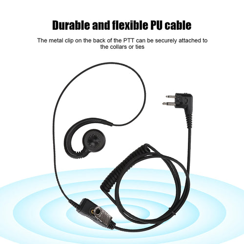 AEH3000-M1A Walkie Talkie Two Way Radio Black Headset Mic for Motorola Black Headset Two Way Radio Headset Walkie Talkie Headset