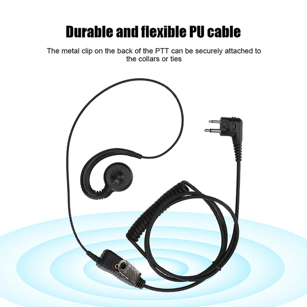 AEH3000-M1A Walkie Talkie Two Way Radio Black Headset Mic for Motorola Black Headset Two Way Radio Headset Walkie Talkie Headset