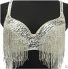 The Stardust Prism Sirena – Deluxe Beaded & Sequined Tassel Belly Dance Bra Top