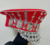 Rhinestone Studded Military Captain Hat & Stage Performance Security Cap