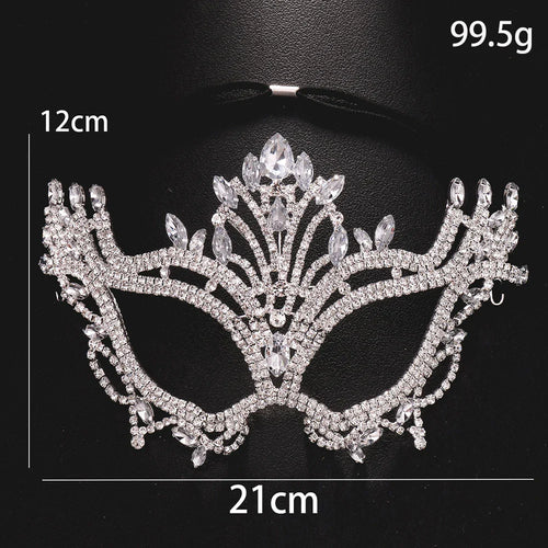 Rhinestone Mask Veil Performance Face Accessories