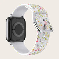 Apple Watch Silicone Strap - Colorful Floral Pattern Band