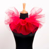 Fluffy Mesh Clown Ruff Collar & Vintage Masquerade Circus Costume Accessory