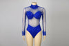 Rhinestone Encrusted Mesh Performance Bodysuit