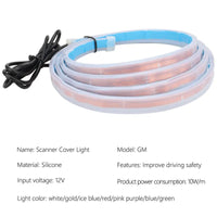 1.5m 1.8m Car LED Decorative light strip Hood light White Daytime running lights Sequence Signal lights Silicone lamp waterproof