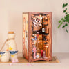 CUTEBEE Book Nook Kit DIY Doll House with LED Light Bookshelf Insert Eternal Bookstore Model Collection Series For Birthday Gift