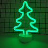 Green Christmas tree neon light, LED desktop decoration, battery/USB power supply, room bar party Christmas decoration