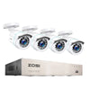 ZOSI 2MP домашня дротова система безпеки H.265+ 8CH DVR 4/8pcs 1080p нічне бачення вуличні водонепроникні комплекти камер відеоспостереження