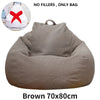 Lazy Sofa Cover Comfortable Large Bean Bag Cover without Filler for Home Bedroom Adults Kids Soft Tatami Chairs Covers Beanbags