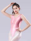 Backless High-Cut Sheer Oil Glossy Bodysuit Satin Smooth Leotard