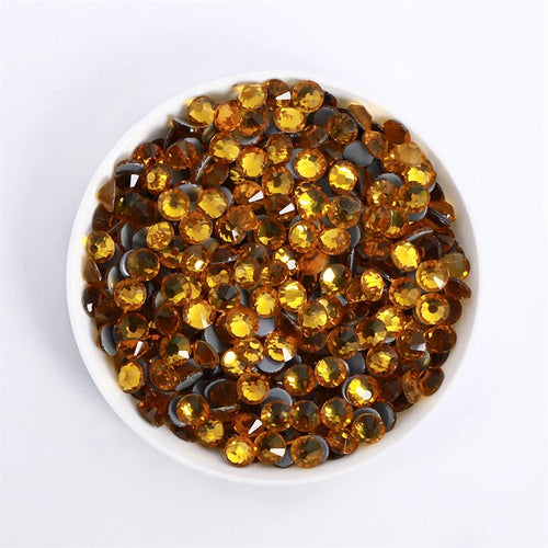 SS3-SS30 Yellow Series Non-Hotfix Glass Flat Back Rhinestones