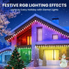 100ft 60-Light Smart RGB LED Eaves Lighting LED light strip - 75 Color Modes, Remote & App Control, Waterproof Outdoor Dec