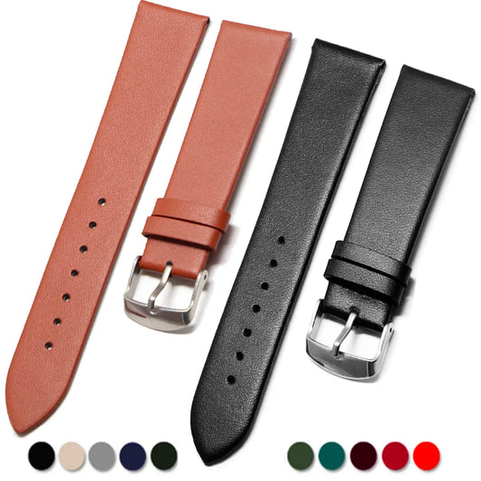 Amazfit Leather Band for Smartwatch Calf Leather with Silver Buckle