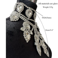 Large Crystal Drop Pendant Necklace