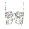 Multicolored Rhinestone Bralette Chest Chain