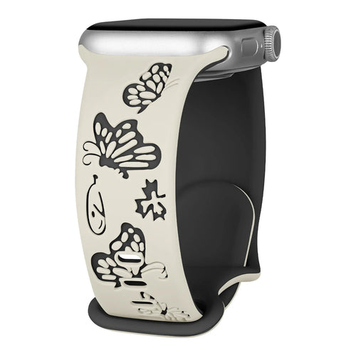 Apple Watch Engraved Silicone Strap - Comfortable Waterproof Band
