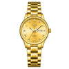 Women's Black Stainless Steel Diamond Dial Quartz Watch
