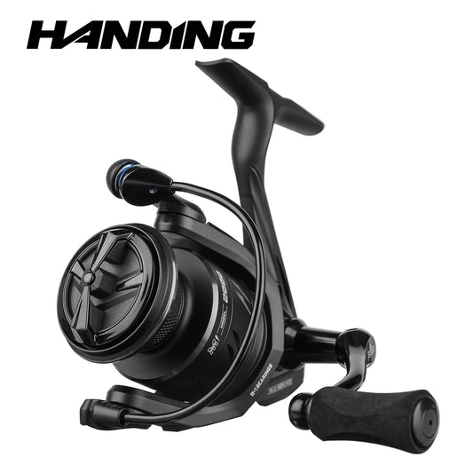 HANDING M1 Spinning Reel Graphite Reel, 12kg Max Drag, 9 + 1 Ball Bearings, 5.2:1 Gear Ratio, All Purpose Fishing Spinning Reel