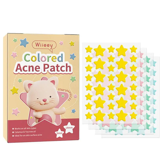 144PCS Зірка Pimple Patch Acne Барвисті Невидимі Acne Removal Skin Care Stickers Консилер Face Spot Beauty Makeup Tools