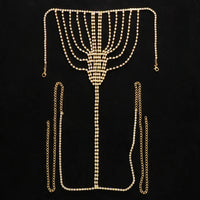 Geometric Rhinestone Tassel Thong Body Chain – Luxury Crystal Lingerie & Shimmering Waist Harness for Raves, Festivals & Beachwear