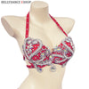 Dazzling Beaded Crystal Belly Dance Bra & Belt 2-Piece Costume Set