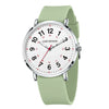 Women's Pink Silicone Watch Large Dial Rose Gold Minimal