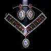 Exaggerated Rhinestone Statement Necklace Earrings Set