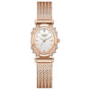 Women's Oval Quartz Watch Vintage Mesh Bracelet Blue Dial