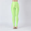 Thin Sheer Oil Glossy High-Stretch Pencil Pants Candy Color Yoga Leggings