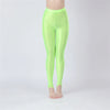 Thin Sheer Oil Glossy High-Stretch Pencil Pants Candy Color Yoga Leggings