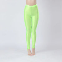 Thin Sheer Oil Glossy High-Stretch Pencil Pants Candy Color Yoga Leggings