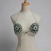 Dazzling Love Heart Bikini Bra Chain & Thong Chest Body Jewelry Set