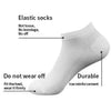 6 Pairs of White, Breathable Sports and Leisure Cotton Socks for Men's Sizes 36 - 42